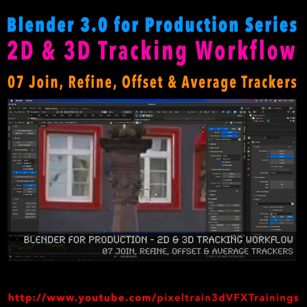 Blender 3.0 for Production - 2D & 3D Tracking Workflow - 07 Join, Refine, Offset & Average Trackers