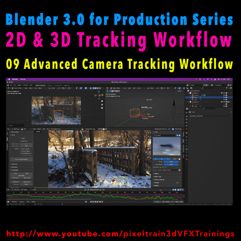Blender 3.0 for Production - 2D & 3D Tracking Workflow - 09 Advanced Camera Tracking Workflow