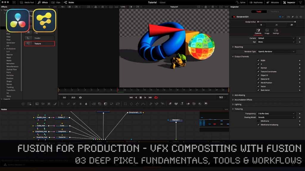 Fusion for Production - VFX Compositing with Fusion - 03 Deep Pixel Fundamentals, Tools & Workflows